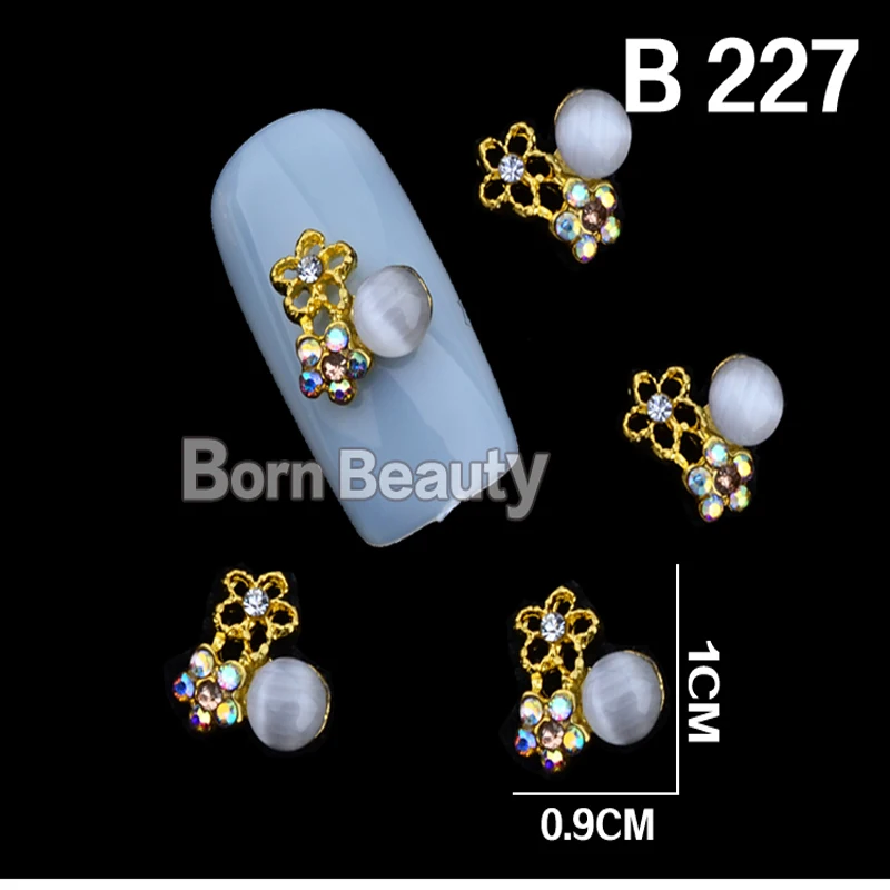 10 шт./упак. золотые бабочки Якорь Шарм Дизайн Блестки для украшения ногтей