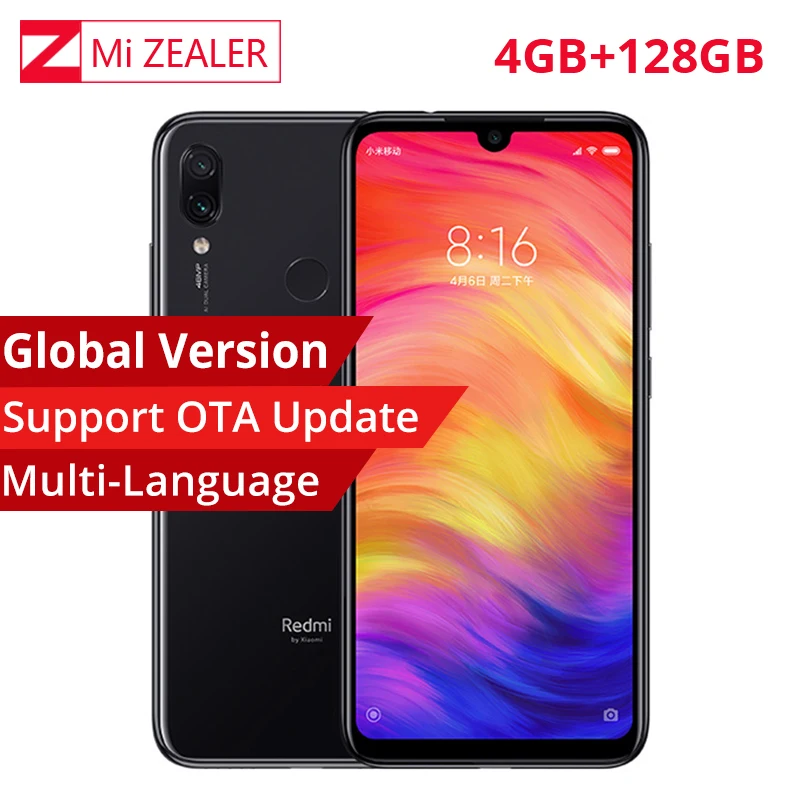 Xiaomi Redmi Note 7 4 Гб + 128 ГБ Восьмиядерный процессор Snapdragon 660 4000 мАч 6 3 дюйма 2340*1080 48мп 5Мп