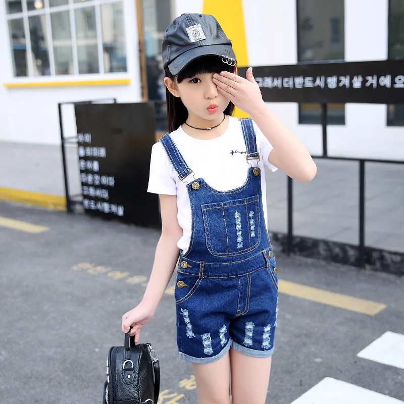 

Kids Jeans + Short Sleeve Sets Jeans New Summer Girls' Suit with Pure Cotton for 4-14 Years Older Children 10 12 8 9