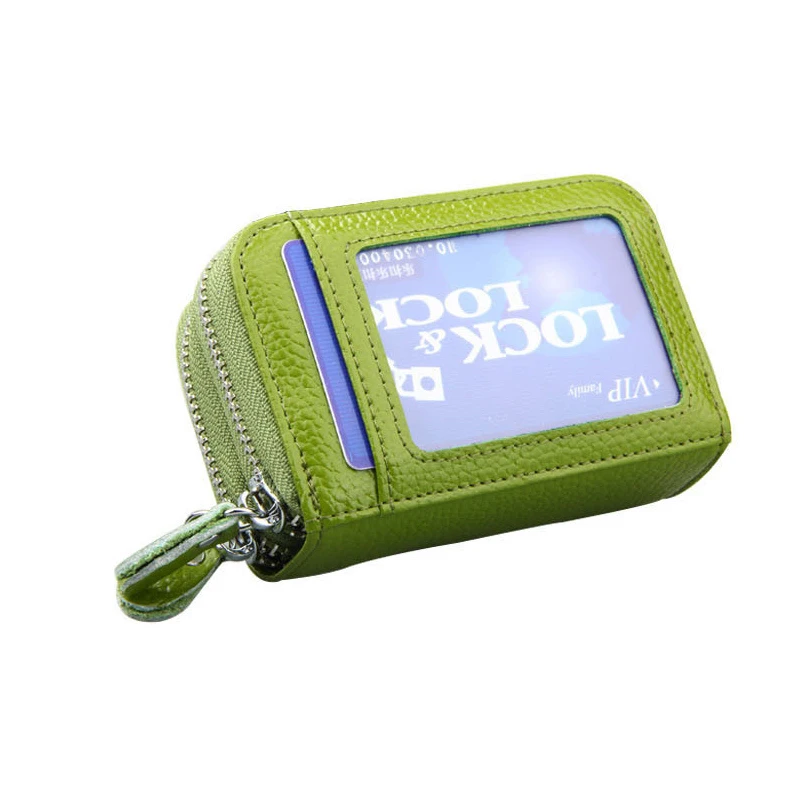 RFID Блокировка Кредитная чехол с держаками карт Органайзер Натуральная Кожа