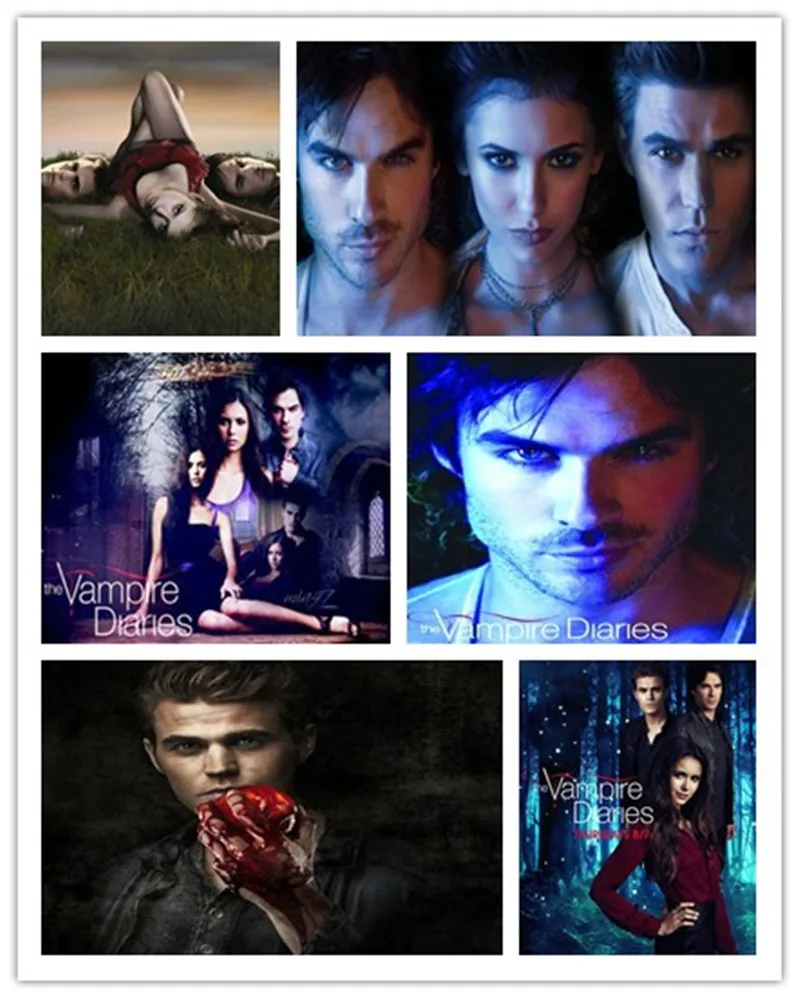 

Набор для алмазной вышивки «Дневники вампира», квадратные и круглые украшения, рукоделие, Алмазная мозаика