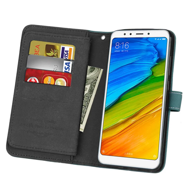 For Xiaomi Redmi 5 Case Cover Luxury Leather Multifunction Nine cards Wallet Flip Phone Bag | Мобильные телефоны и