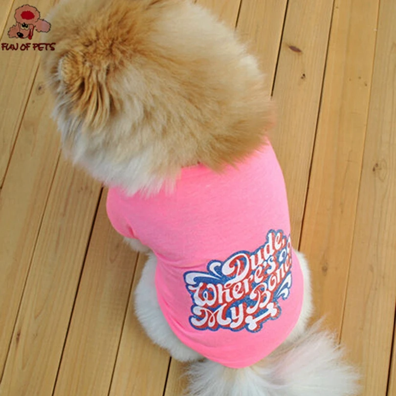 2017 летняя хлопковая Футболка с буквенным принтом для собаки жилет щенка кота