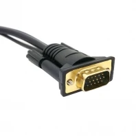 (100 шт./лот) VGA вход USB питание 3 5 мм аудио в HDMI HDTV выход конвертер адаптер кабель|laptop