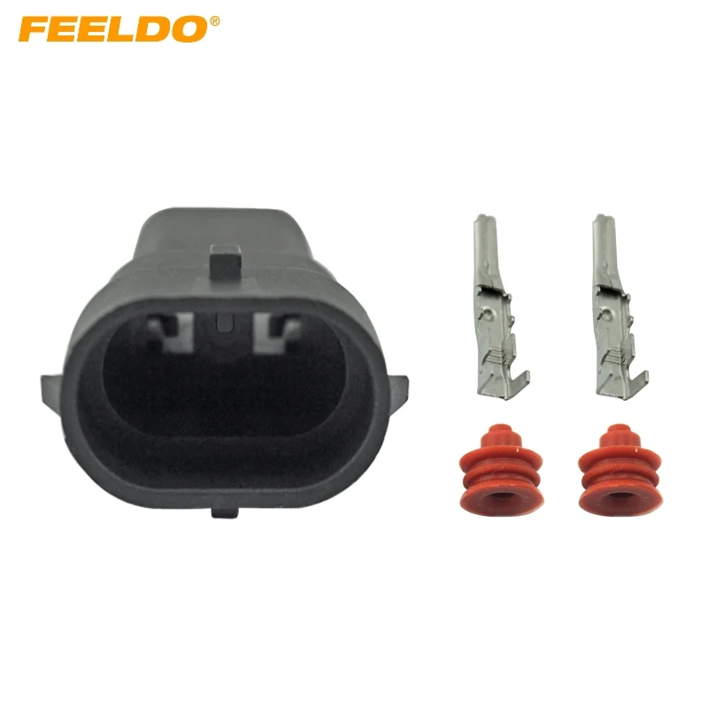 

FEELDO 1set Car Male HID Headlight Bulb Socket Connectors For H8/H9/H11/880 LED/HID #HQ1866