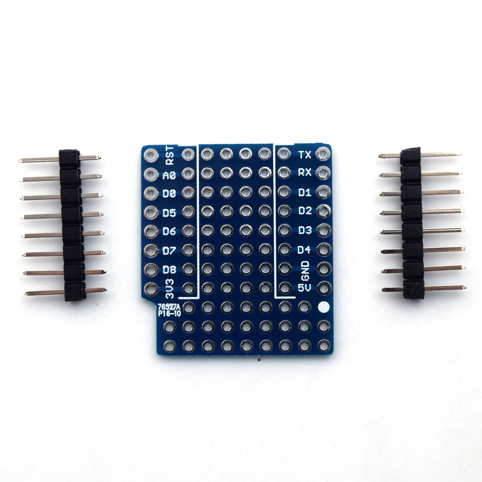 Печатная плата щит для WEMOS D1 mini двухсторонняя перфорированная с 2 контактными