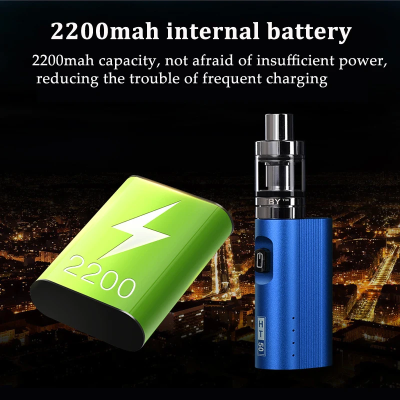 

SUB TWO HT50W VAPE 50W Box Electronic Cigarette Setsmoke BOX 2200MAH High Power Large Smoke Atomizer New Electronic Cigarette