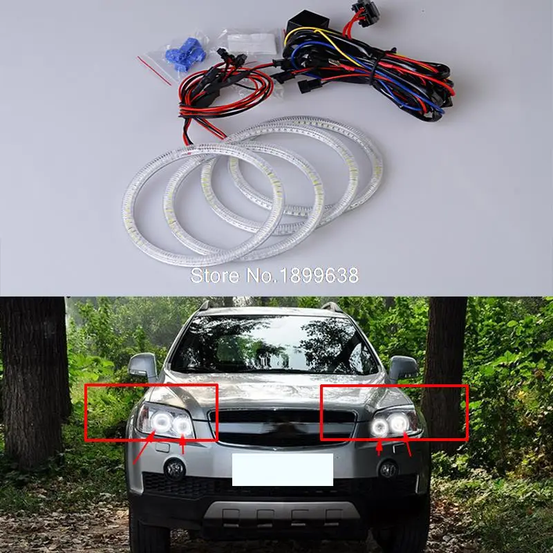 4 шт. супер яркий красный синий желтый белый 3528 smd led Ангельские Глазки halo Кольца