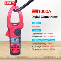 digital clamp meter uni t ut207aut208aut209a 1000a auto range multimeter ac dc voltage current resistance frequency tester