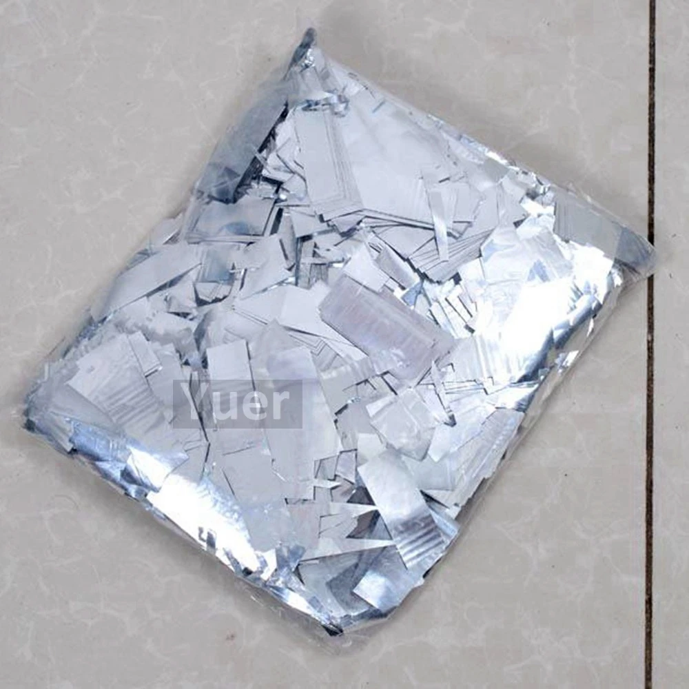 Confetti Machine 1kg/lot Rectangle Shape Golden / Silvery confetti paper for cannon machine & | Лампы и освещение