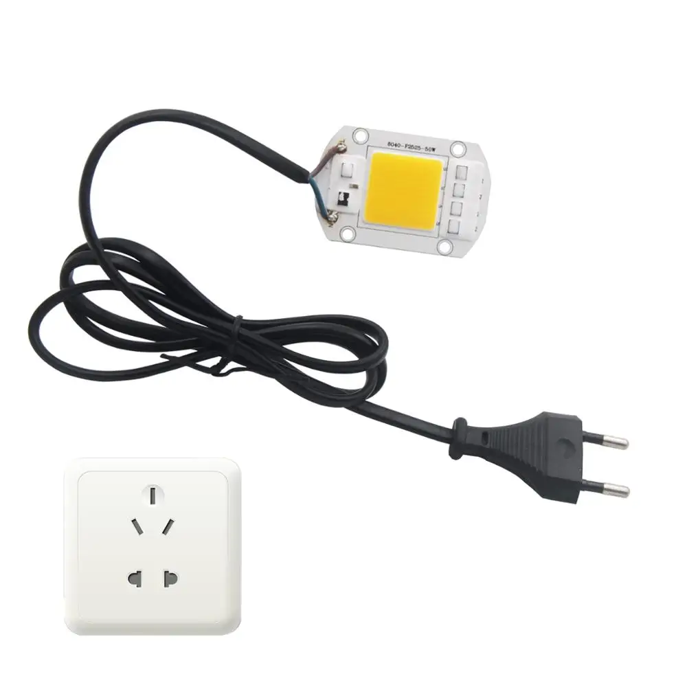 Умная IC AC COB Светодиодная лента 20 Вт 30 50 110 В 220 без водителя DIY заливающий