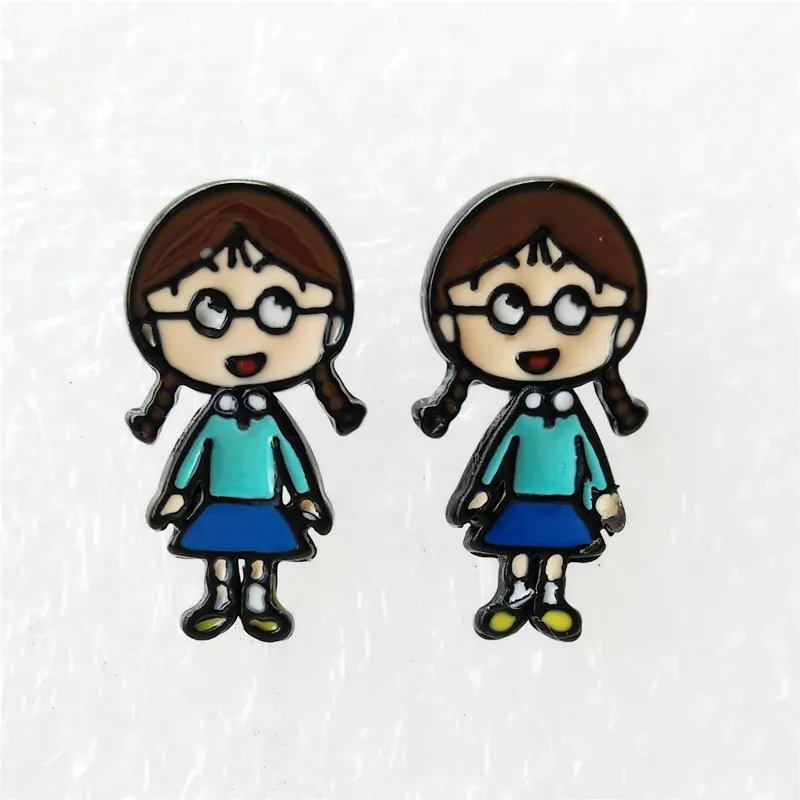 EUPNHY прекрасный Chibi Maruko-chan Мультяшные Сережки для женщин Аллергия бесплатно