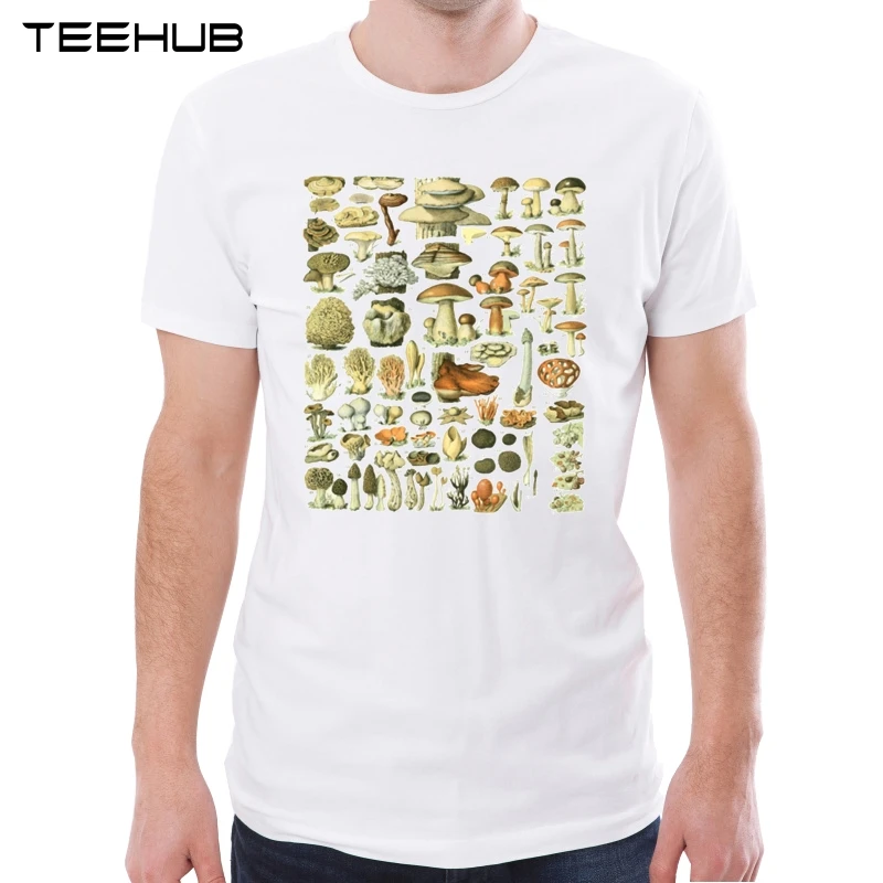 Новое поступление 2019 Мужская модная футболка TEEHUB с принтом в виде грибов