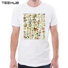 Новое поступление 2019, Мужская модная футболка TEEHUB с принтом в виде грибов, Повседневная футболка с коротким рукавом и изображением растений, модные хипстерские Топы