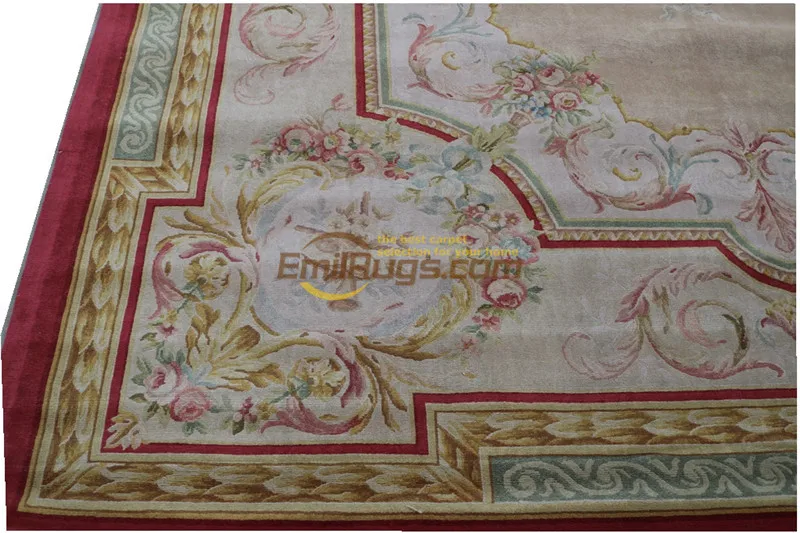 Beste Savonnerie Bloemen Trellis Ontwerp Dik En Pluche Handgeknoopt Tapijt Franse Savonnerie Tapijten Handgemaakte Vintage Modernisme