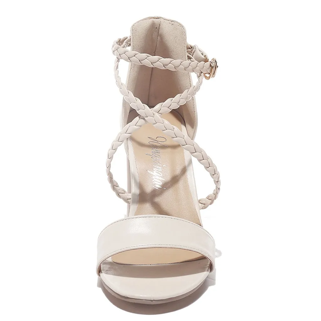 Сандалии SAGACE женские с открытым носком босоножки на высоком толстом каблуке