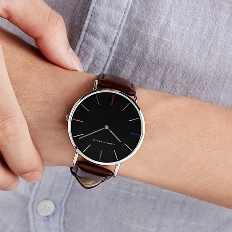 Модные кварцевые часы мужские Топ бренд класса люкс ультра-тонкие наручные