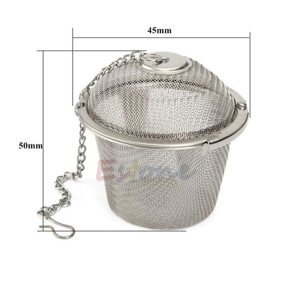 

1pc Practical Stainless Steel Tea Ball Spice Strainer Mesh Infuser Filter Herbal