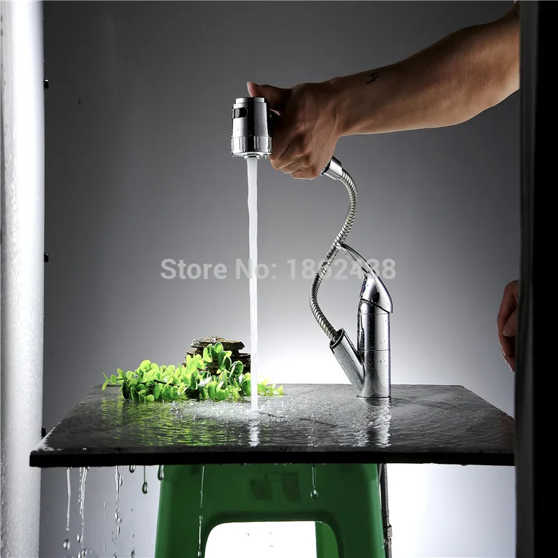 Лучший вытяжной кран для раковины ванной комнаты из чистой латуни с одним