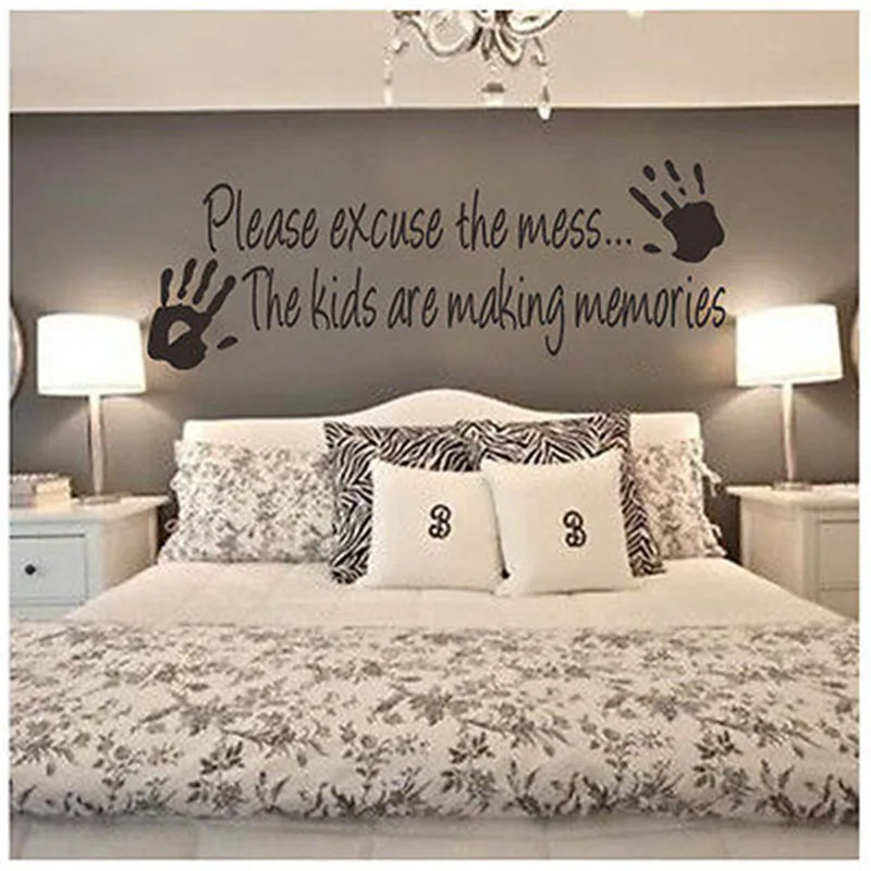 Извините за беспорядок дети Making Memories настенная наклейка со словами Наклейка ПВХ