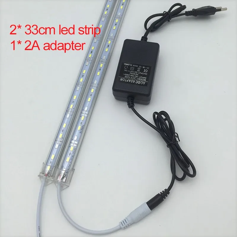 clear 33cm 2pcs Растущие комплекты ламп 0,5 м 5730 Led бар жесткая полоса IP68 Водонепроницаемый растение красный синий зеленый белый аквариум теплица гидропоники - Испускаемый цвет: clear 33cm 2pcs