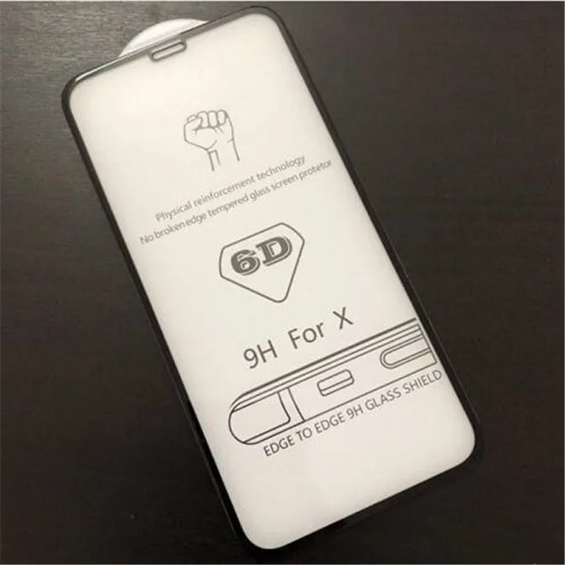 6D de vidrio templado para iPhone Xr X Xs Max Protector pantalla en protectora vidrio|Защитные стёкла и плёнки для