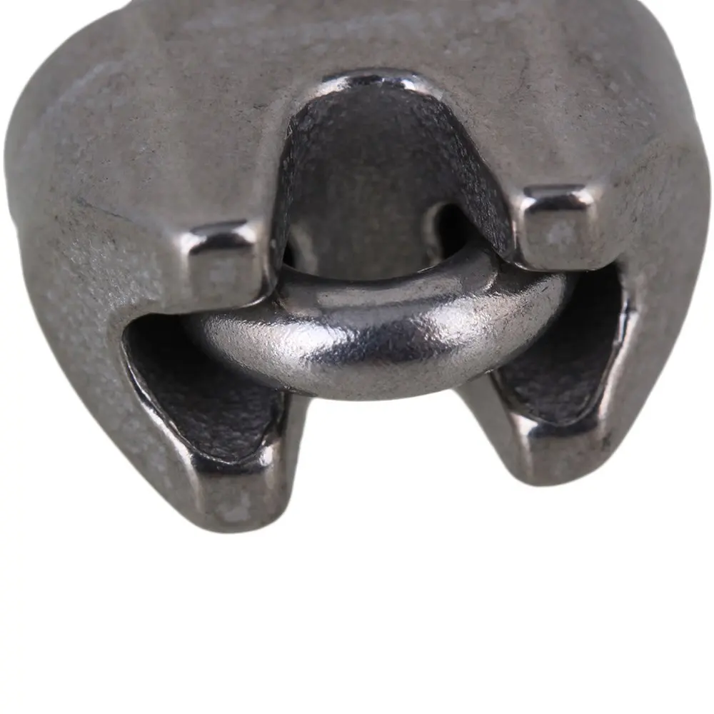 Серебряный u образный зажим из нержавеющей стали 304 для троса 2 мм толщина