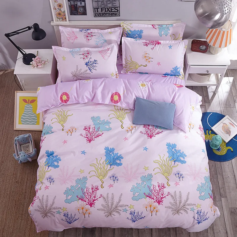 Постельное белье в розовую клетку Комплект постельного белья из 3/4 предметов