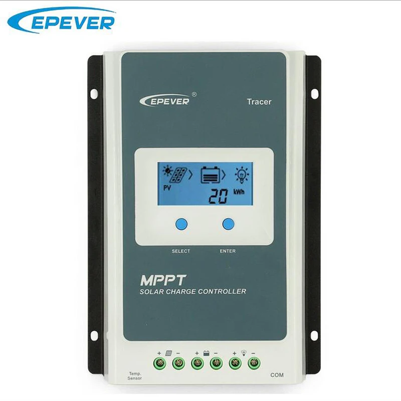 MPPT 10A/20A/30A/40A Контроллер заряда на солнечной батарее черный светильник