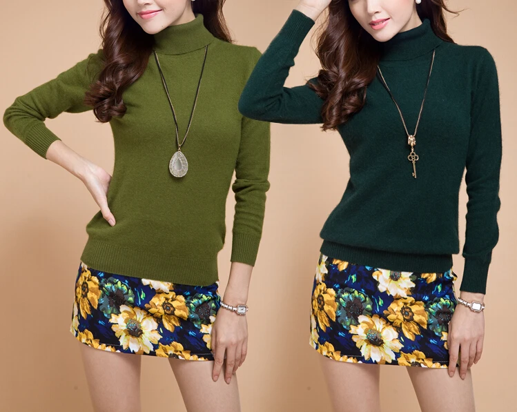 Кашемировая смесь пуловеры для женщин Cashmer водолазка Повседневные свитера