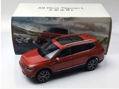 1/18 Tiguan L SUV литая модель металлическая модель автомобиля SUV игрушки для мальчика Подарочная Коллекция с коробкой - Цвет: Оранжевый