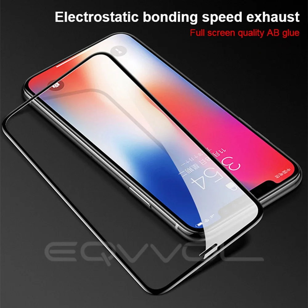 Eqvvol полное покрытие шелковое закаленное стекло для Xiaomi Mi 6X 6 8 SE Lite Защита экрана