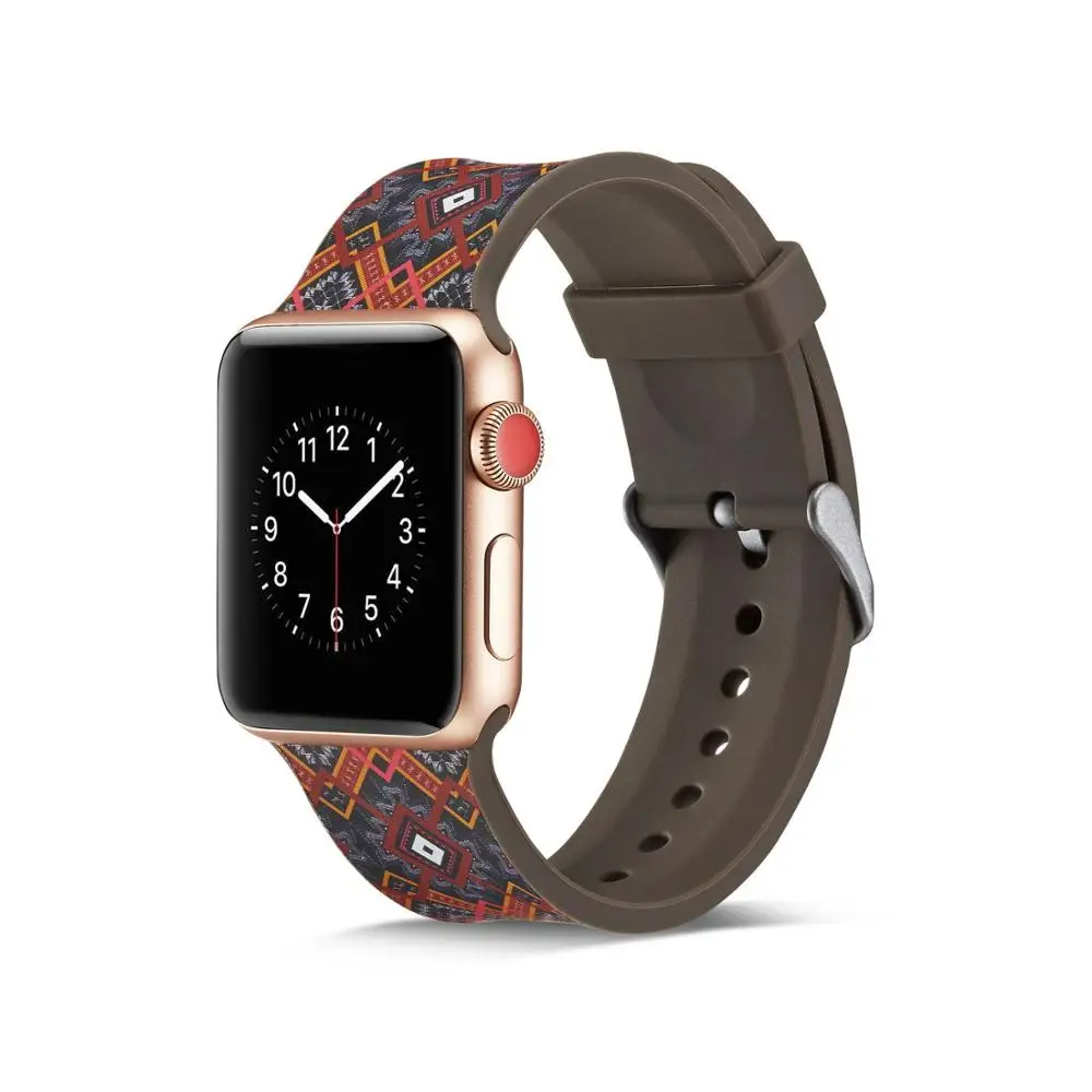 Ремешок силиконовый для Apple Watch 38 мм 40 42 44 мм|Ремешки часов| |