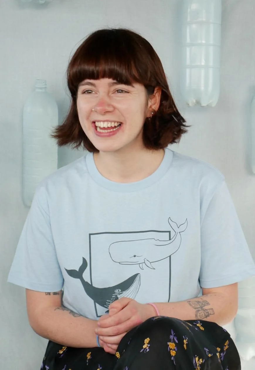 Хлопковая футболка с изображением Кита Женская Винтажная надписью grunge tumblr и