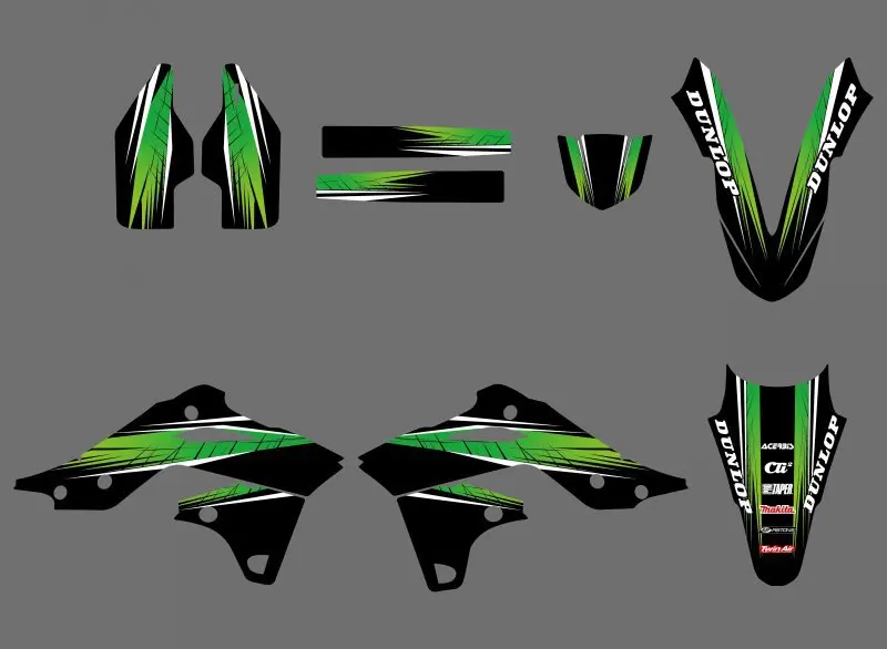 New Style 0434 Power TEAM GRAPHICS &amp BACKGROUNDS DECALS STICKERS Kits For Kawasaki KX250F KXF250 2013 2014 KXF 250 KX 250F | Автомобили