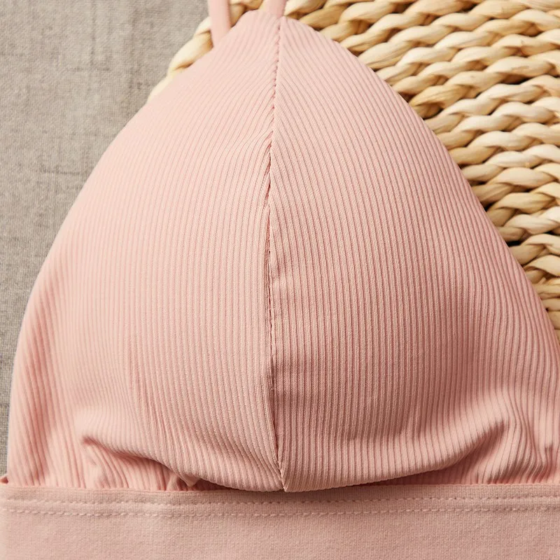 Женский бюстгальтер с глубоким вырезом на спине однотонный бесшовный летний топ