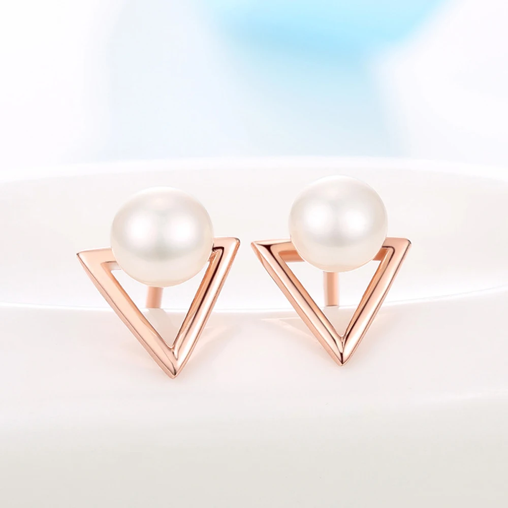 Модные женские серьги-гвоздики из стерлингового серебра 925 пробы серьги