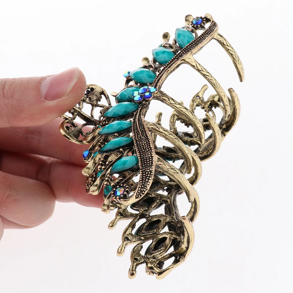 Античные разноцветные стразы кристаллы металлический сплав цветок заколки