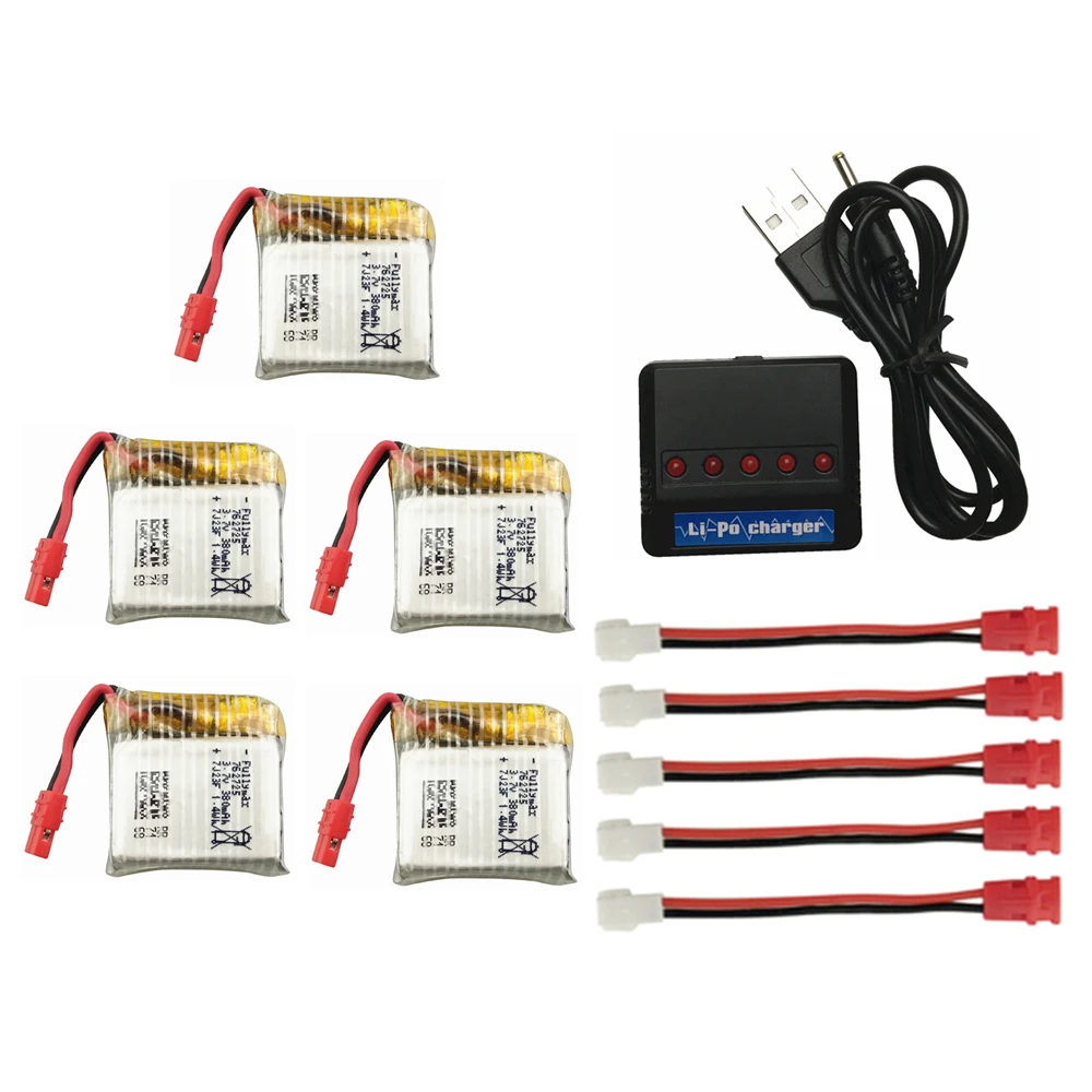 3,7 V 380mAh Lipo батарея для Syma X21 X21w X26 Дрон батарея RC Квадрокоптер запасные части Аксессуары 3,7 v lipo батарея и зарядное устройство - Цвет: set1