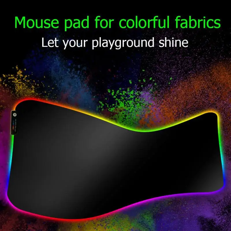 Большой USB проводной RGB коврик для мыши светодиодное освещение игровой коврик для мыши для игр настольная клавиатура Коврик для мыши для компьютера ноутбука