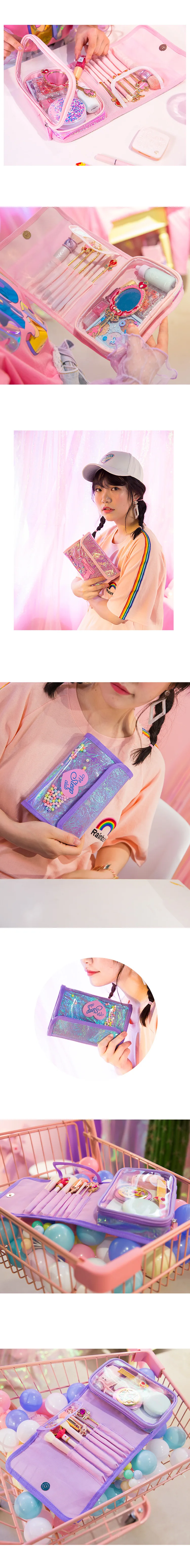 Milkjoy, женская косметичка, косметический чехол для путешествий, органайзер для макияжа, косметичка на молнии, новинка, для путешествий, моющаяся сумка, горячая распродажа