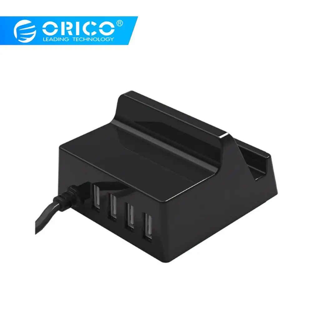 USB зарядное устройство с 4 портами ORICO настольное умное креплением для
