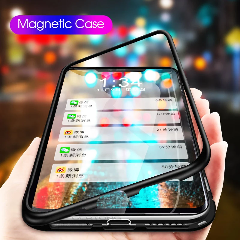 Для huawei mate 20 Pro Магнитный чехол двухсторонний полный защитный чехол для huawei P20 Lite mate 10 ударопрочный металлический бампер чехлы