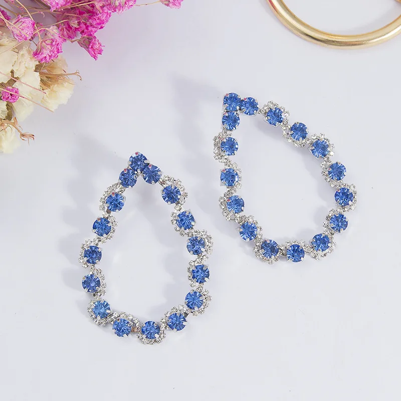 

Серьги женские Круглые, со стразами, простые, 2019
