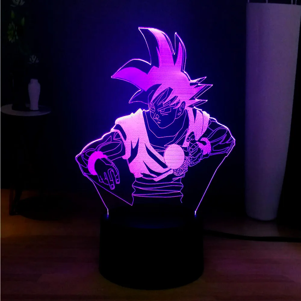 Dragon Ball Cool Wukong RGB 7 цветов акриловый светодиодный светильник иллюзия настольная