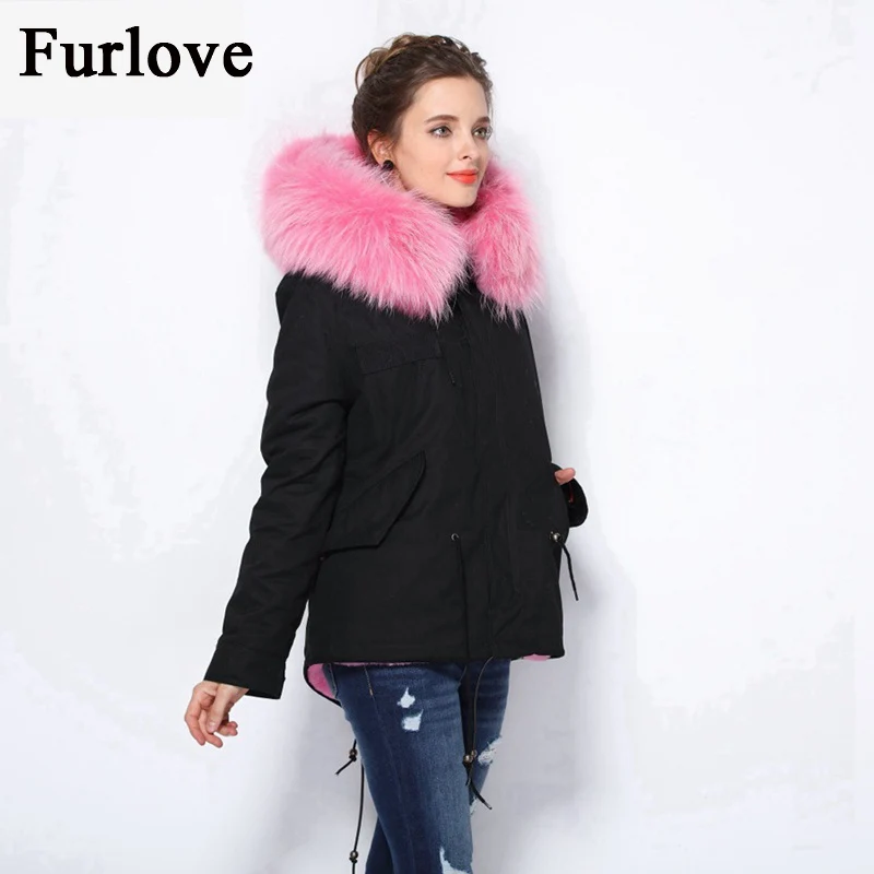 Winter Jacket Women 2017 Real Raccoon Fur Collar Black Jackets Denim Coat Thick Warm Plus Size Parka Removable Lining Parkas|plus size parkas|winter