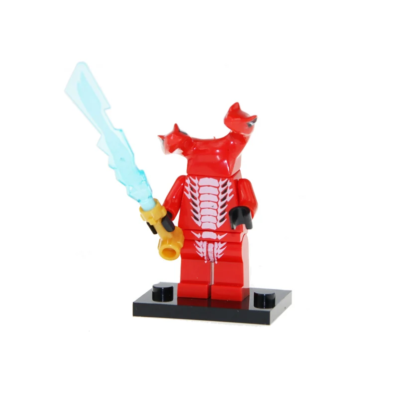 A032 Одиночная NinjagoINGlys герои фигурки Kai, jay, Cole Zane Nya Lloyd змея Монстр оружие действие игрушечный ниндзя фигура Строительные блоки игрушки - Цвет: A032