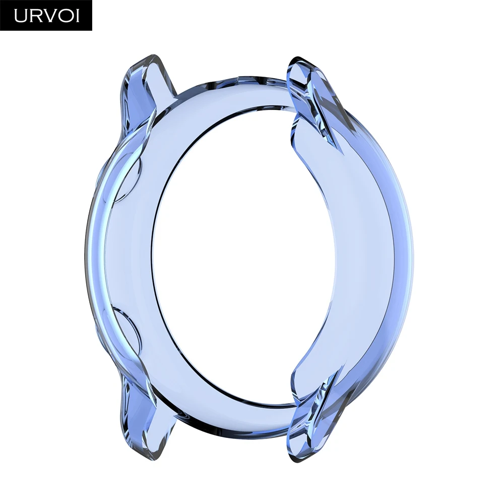 Blue URVOI чехол для Galaxy watch Active/42 мм/46 мм ТПУ Чехол протектор Кристальные цвета Рамка Тонкий подходит ультра тонкий противоударный бампер - Color: Blue