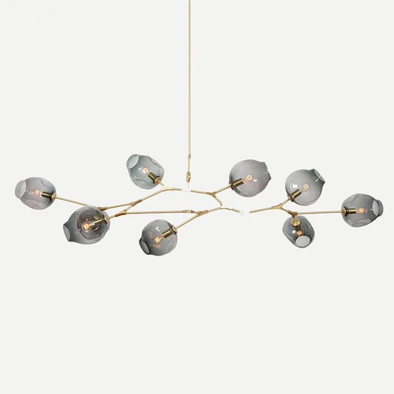 Бесплатная доставка современная люстра со стеклянным островом лампа E26 E27