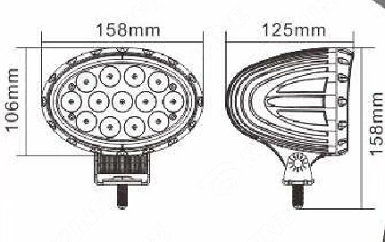 Светодиодсветильник Водонепроницаемая противотуманная фасветильник 6 0 дюйма 65